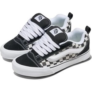 Vans Knu Skool Checkerboard Mens Size 10 Shoes Black / White NEW